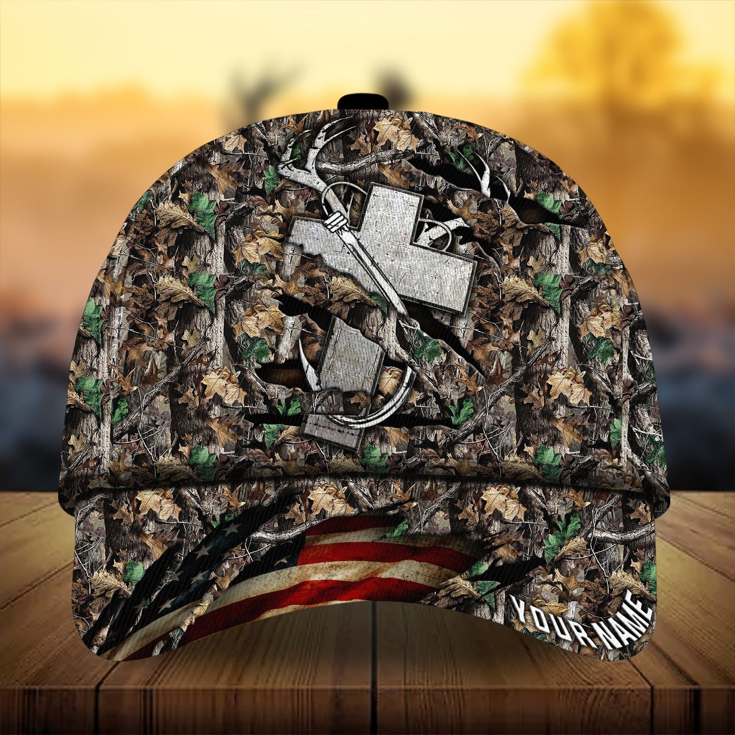 Premium Cross Fishing Hunting Personalized – Classic Cap