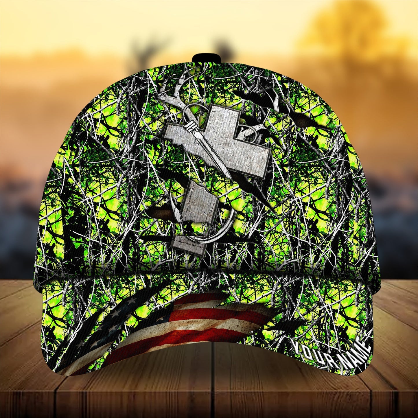 Premium Cross Fishing Hunting Personalized – Classic Cap