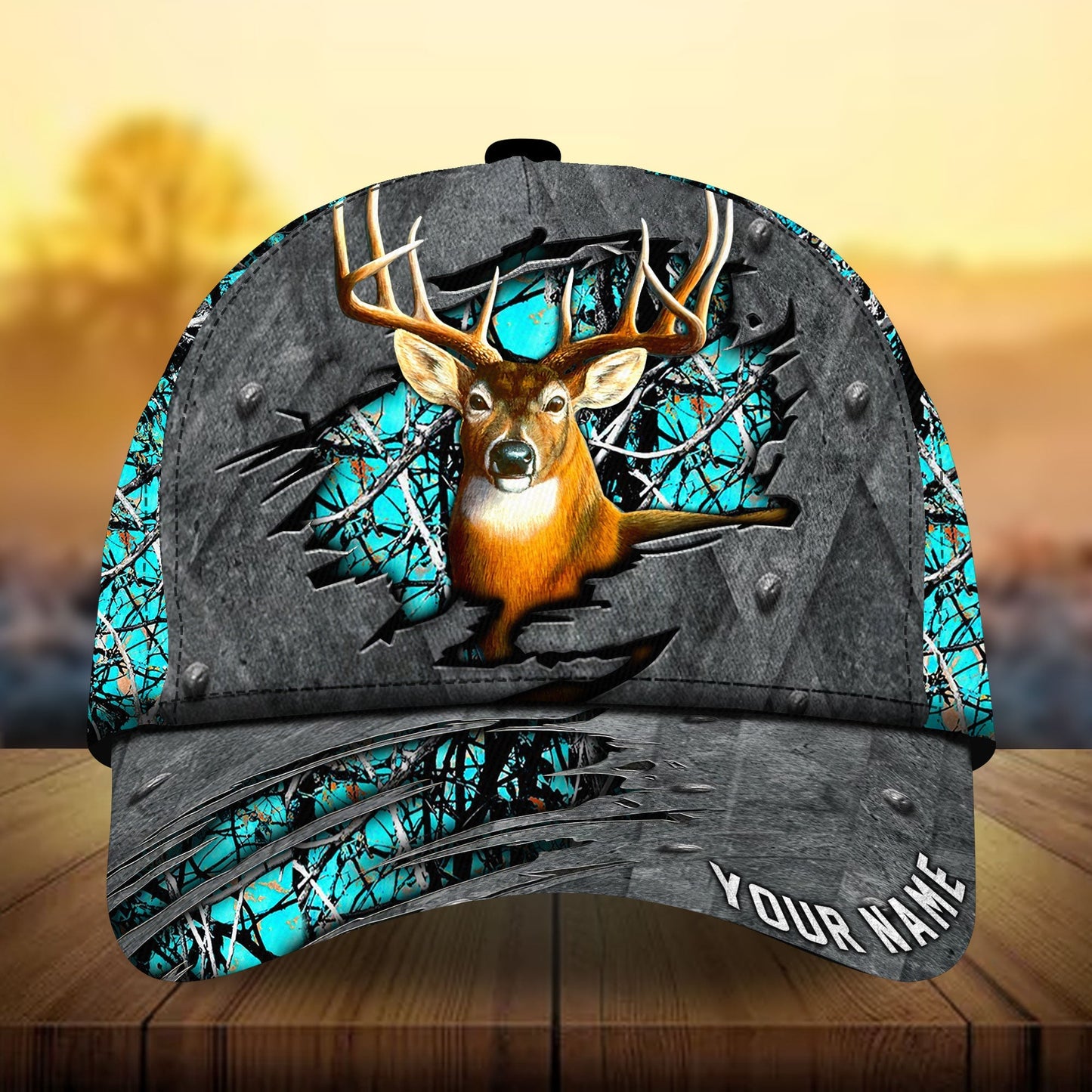 Premium Metal Deer Hunting Personalized – Classic Cap