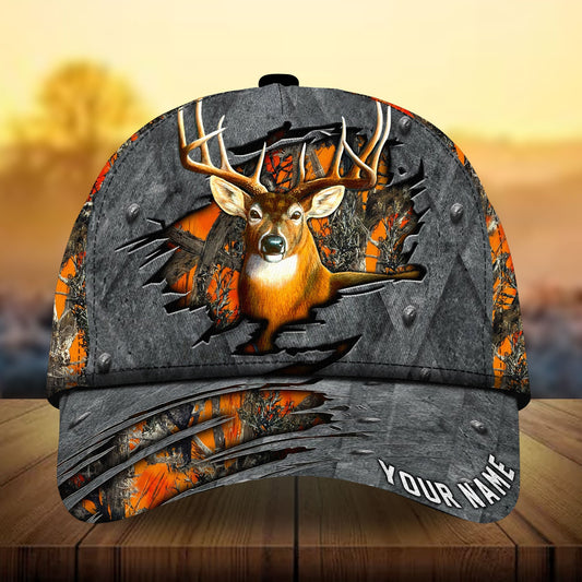 Premium Metal Deer Hunting Personalized – Classic Cap