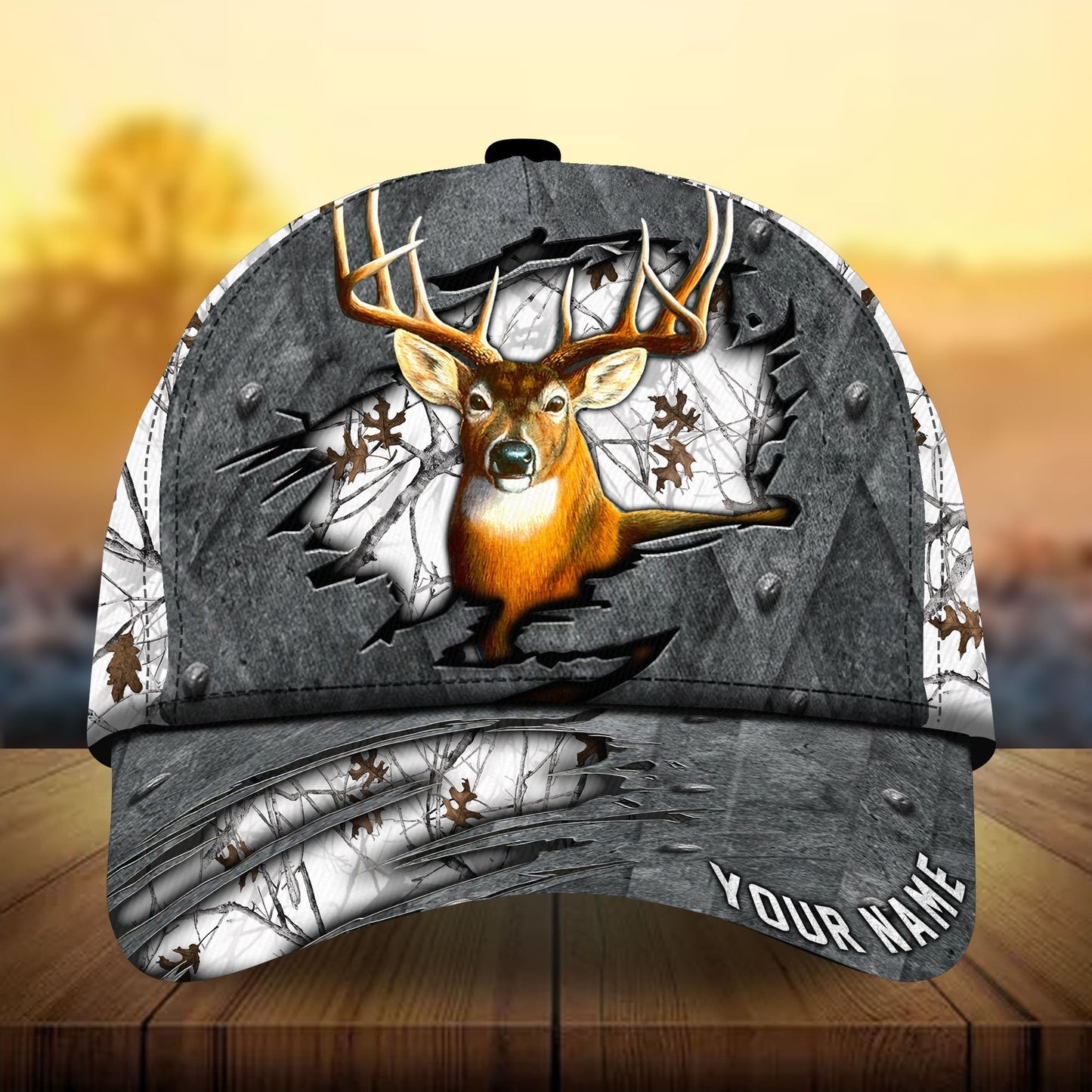 Premium Metal Deer Hunting Personalized – Classic Cap