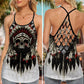 Native American Skull Feathers Tribal Spirit Art Style - Hollow Tank Top