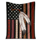 Native American Flag Native American 50 x 60 Inch Flannel Blanket For Cozy Bedroom And Sofa Decor