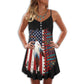Native America Summer Pattern – Women's Summer Sleeveless V-Neck Camisole Dress