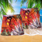 Native Fire Spirit Red Art - Beach Short