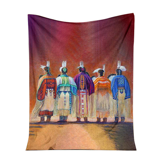 Native American Simple 50 x 60 Inch Flannel Blanket For Cozy Bedroom And Sofa Decor