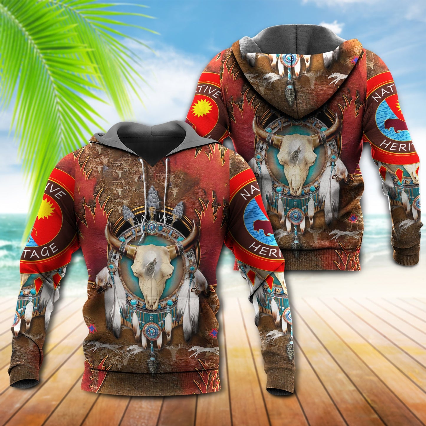 Native Culture Bull Style - 3D Hoodie