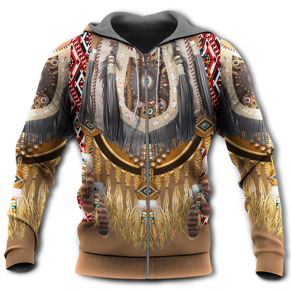 Native Feather Pattern Style - 3D Hoodie