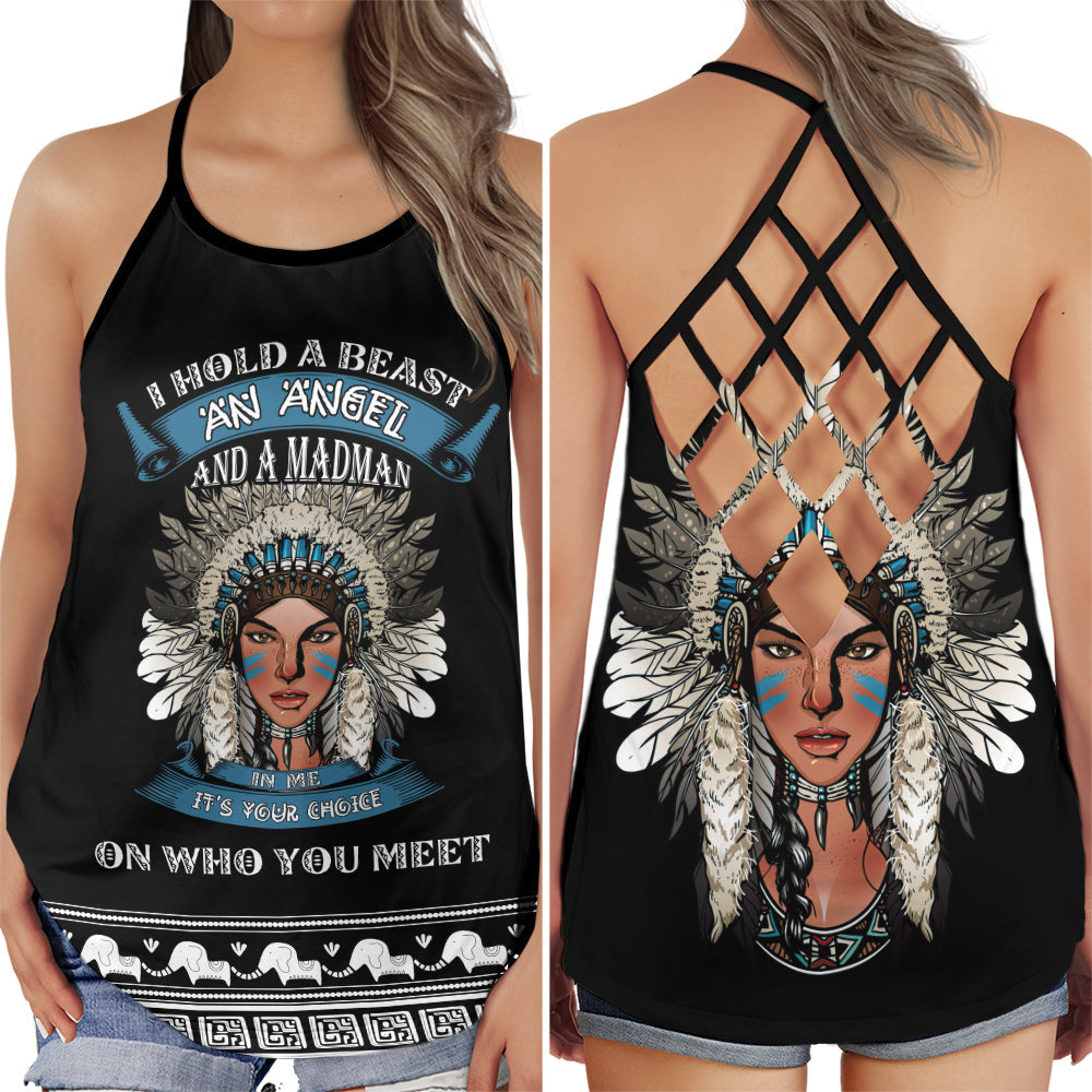 Angelic Native Girl Gentle Soul - Hollow Tank Top