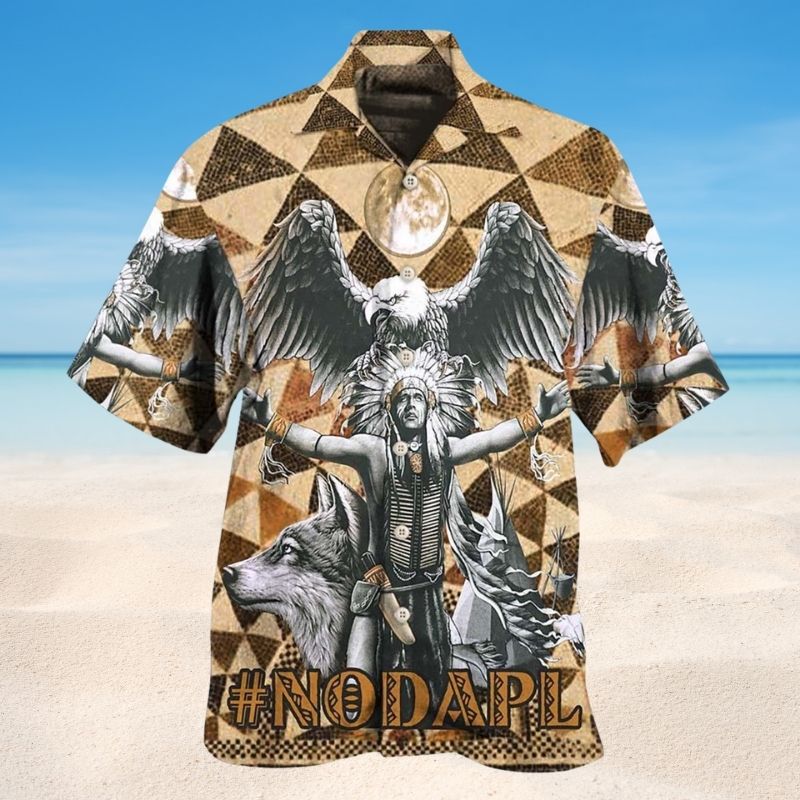 Native American Man And Eagle Style – Hawaiian Shirt