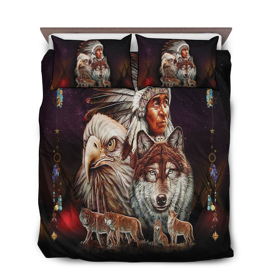 Native American Peace Love Bedding Cover For Southwestern Bedroom Decor