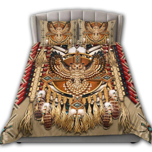 Native American Peace Owl Bedding Cover For Southwestern Bedroom Decor