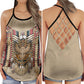 Native Peace Brown Pattern Collection – Hollow Tank Top