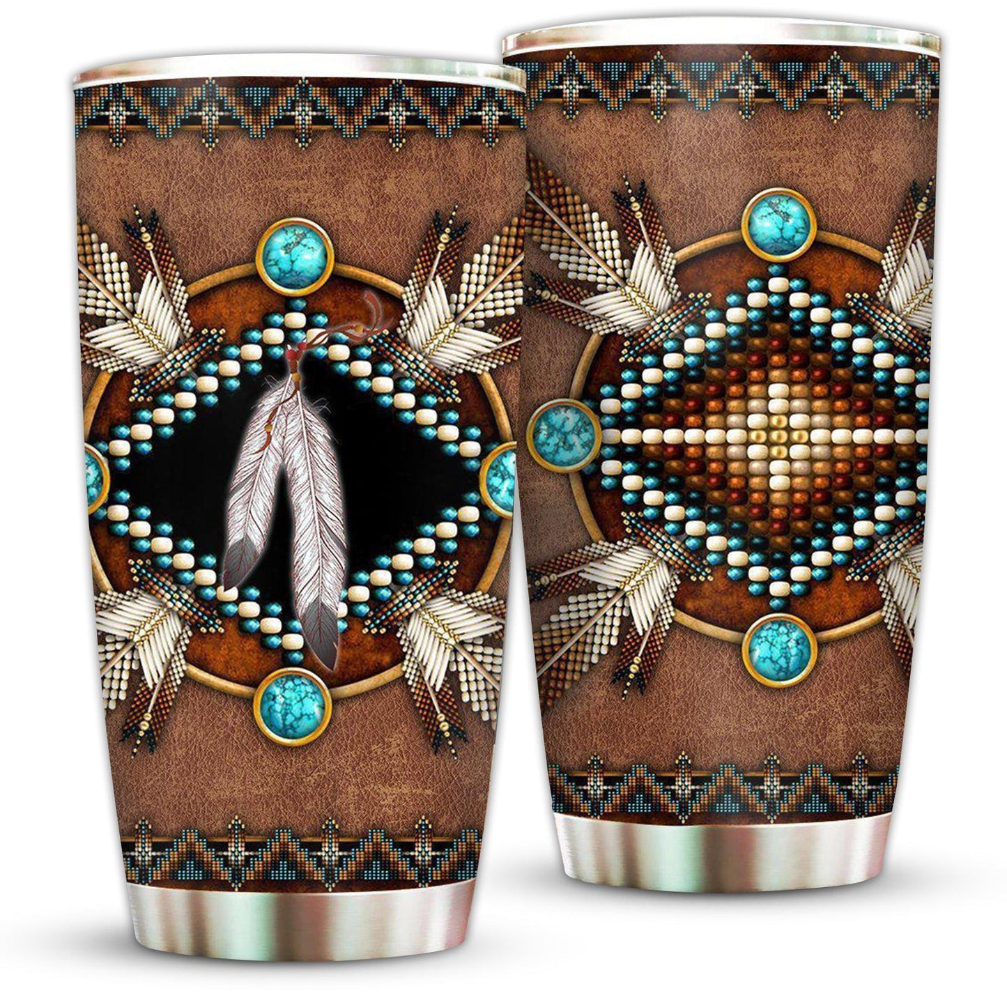 Native American Sign Nature With Brown 20 Oz Tumbler
