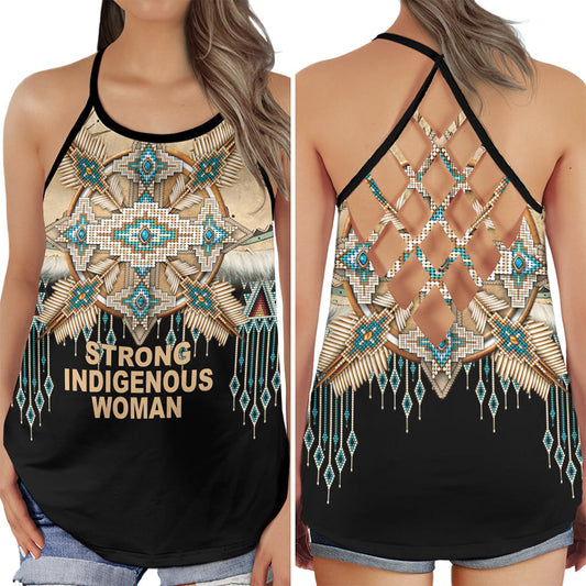 Native Strong Woman Empowerment – Hollow Tank Top
