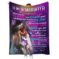 Native American To My Daughter Mothers Day Purple 50 x 60 Inch Flannel Blanket For Cozy Bedroom And Sofa Decor