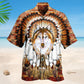 Native American Wolf Feather Style – Hawaiian Shirt