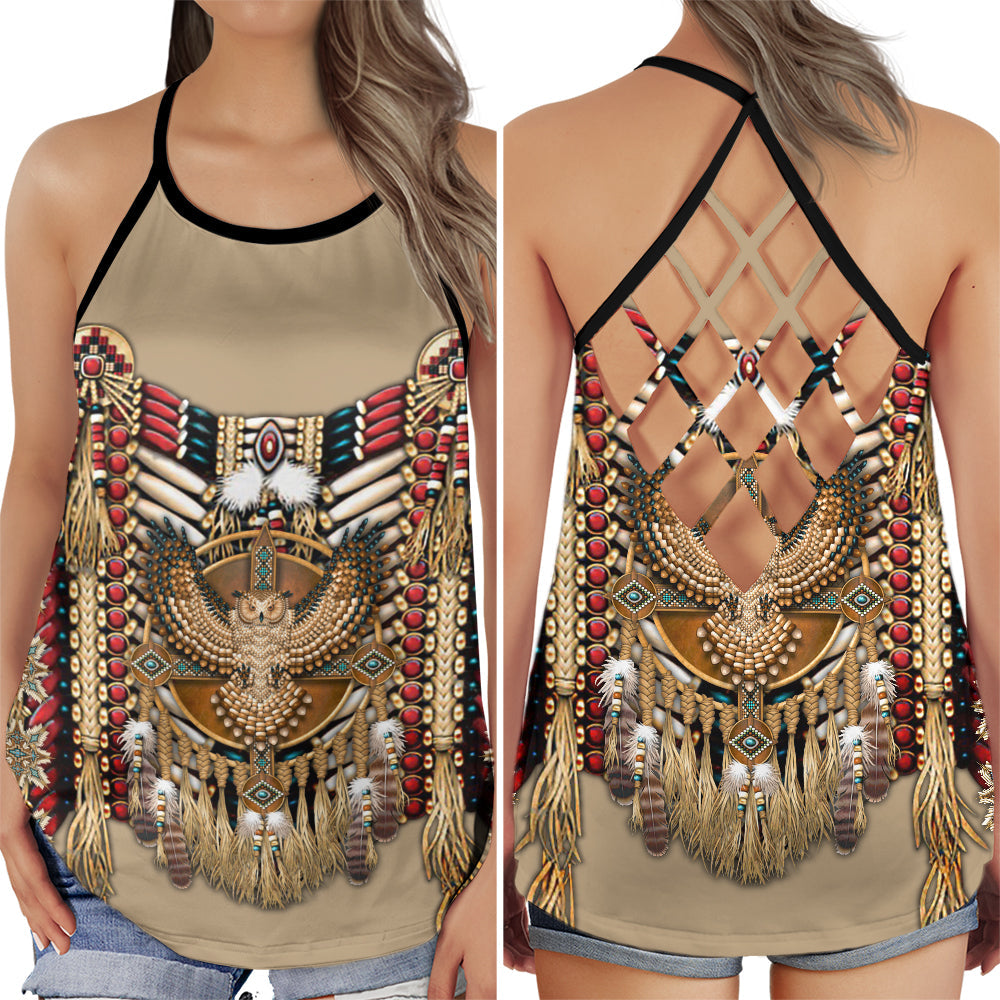 Peace Love Owls Boho Vibes - Hollow Tank Top