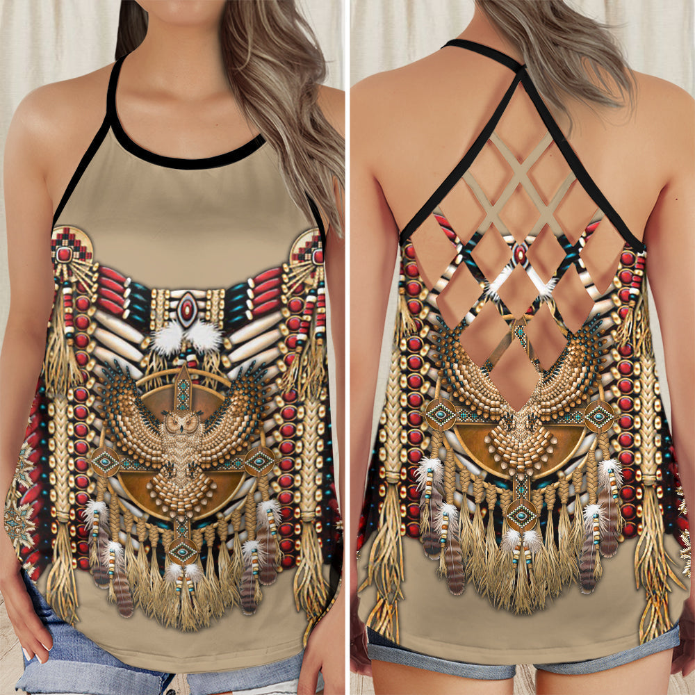 Peace Love Owls Boho Vibes - Hollow Tank Top