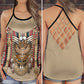 Native Peace Brown Pattern Collection – Hollow Tank Top