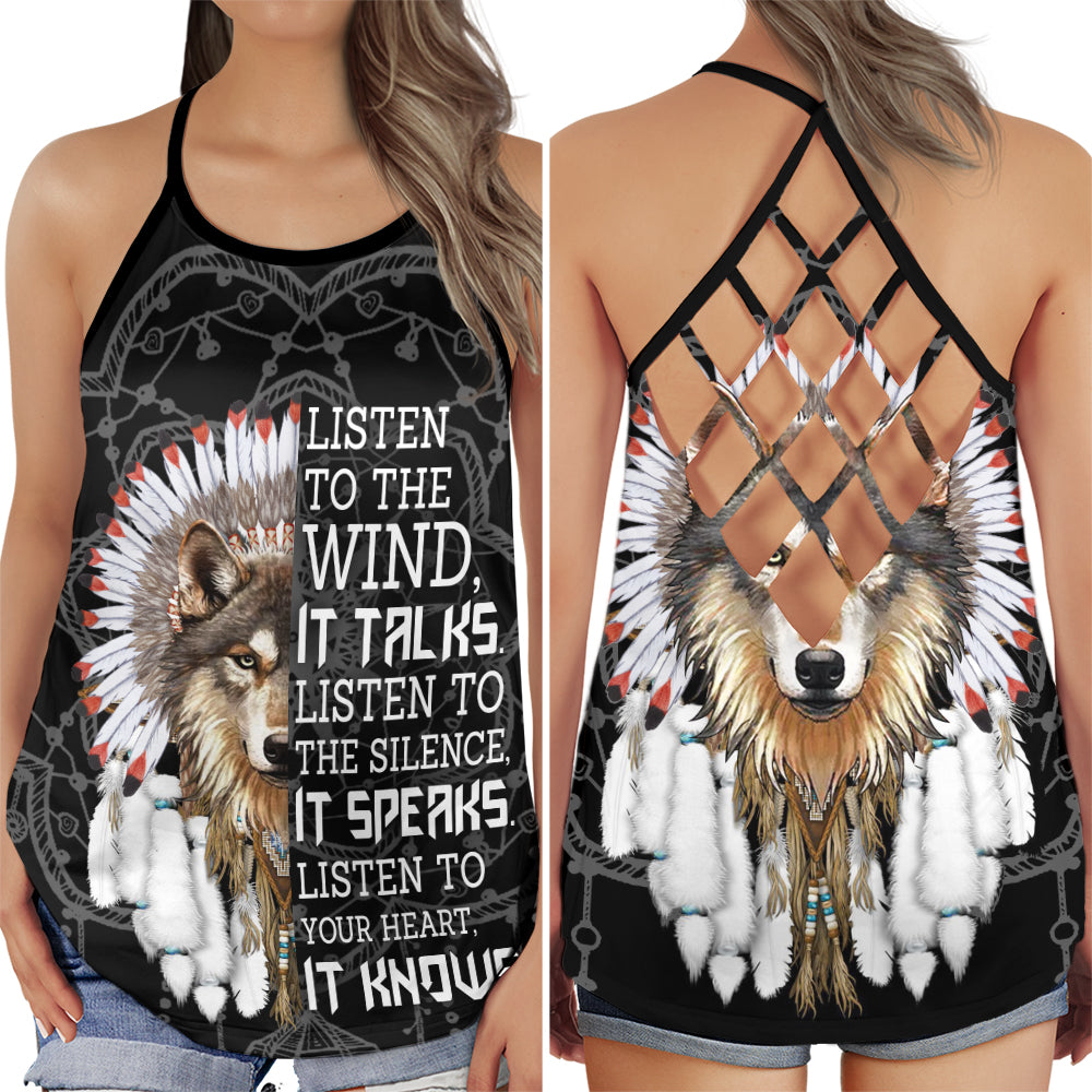 Peaceful Spirit Listen To The Wind - Hollow Tank Top