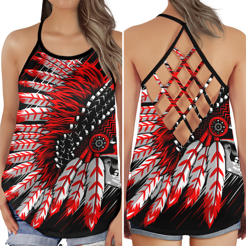 Peaceful Spirit Red Energy Vibes - Hollow Tank Top