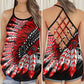 Peaceful Spirit Red Energy Vibes - Hollow Tank Top