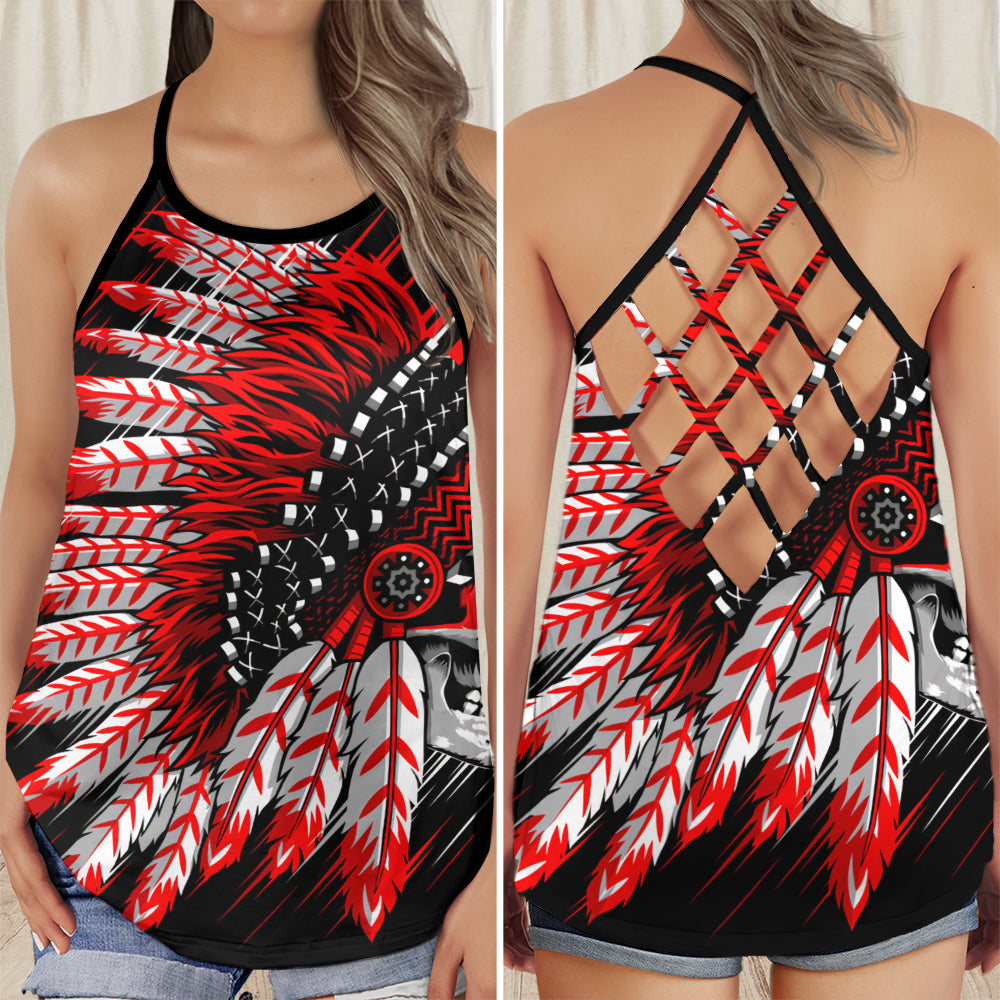 Peaceful Spirit Red Energy Vibes - Hollow Tank Top