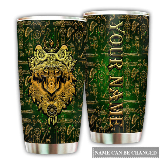 Native American Wolf Sign Personalized 20 Oz Tumbler