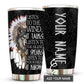 Native American And Black Wolf Still Strong Personalized 20 Oz Tumbler