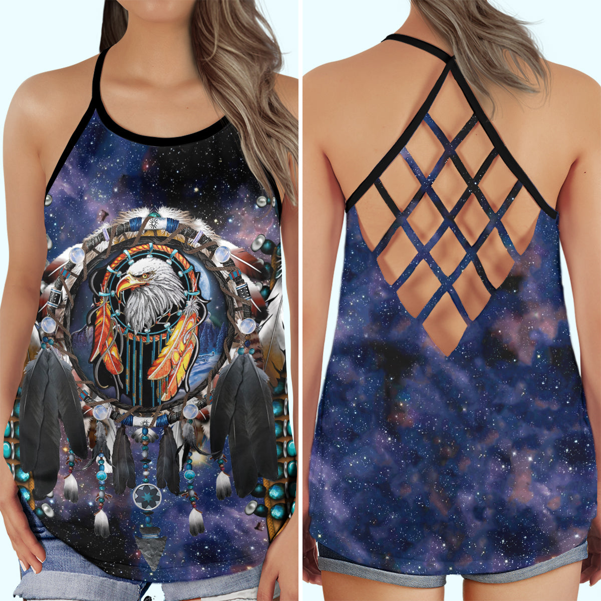 Dreamcatcher Eagle Spiritual Nature – Hollow Tank Top