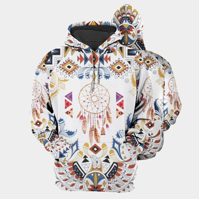 Native Dreamcatcher Pattern Art – 3D Hoodie