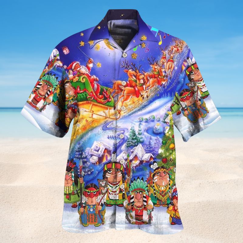 Native Funny Christmas Style – Hawaiian Shirt