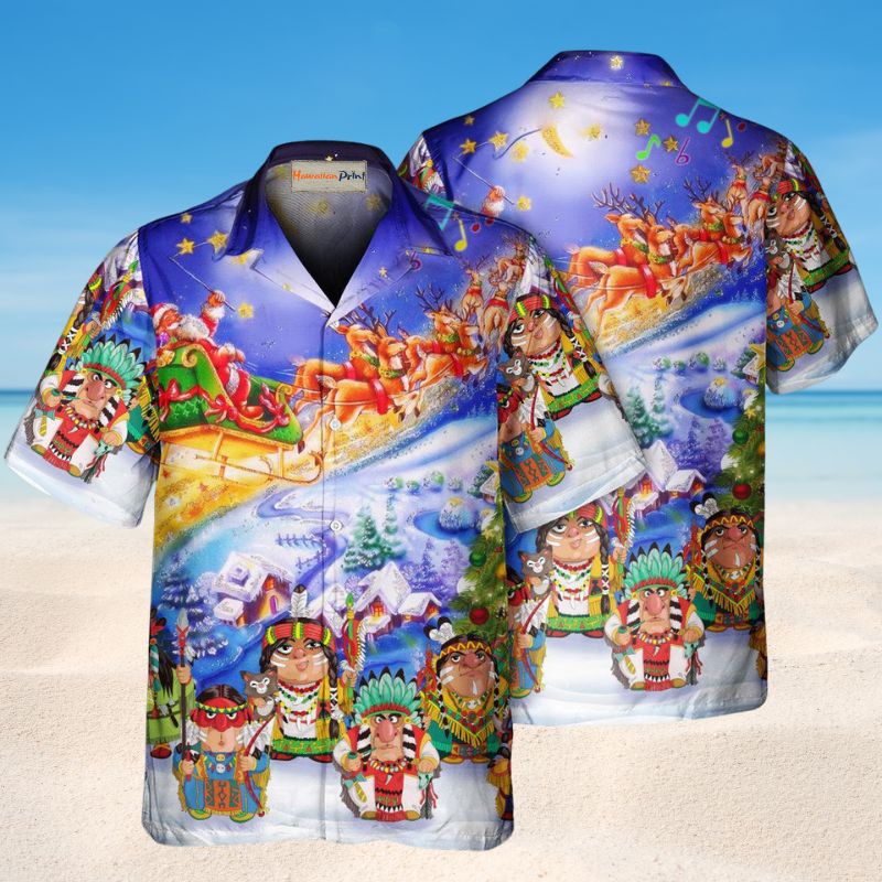 Native Funny Christmas Style – Hawaiian Shirt