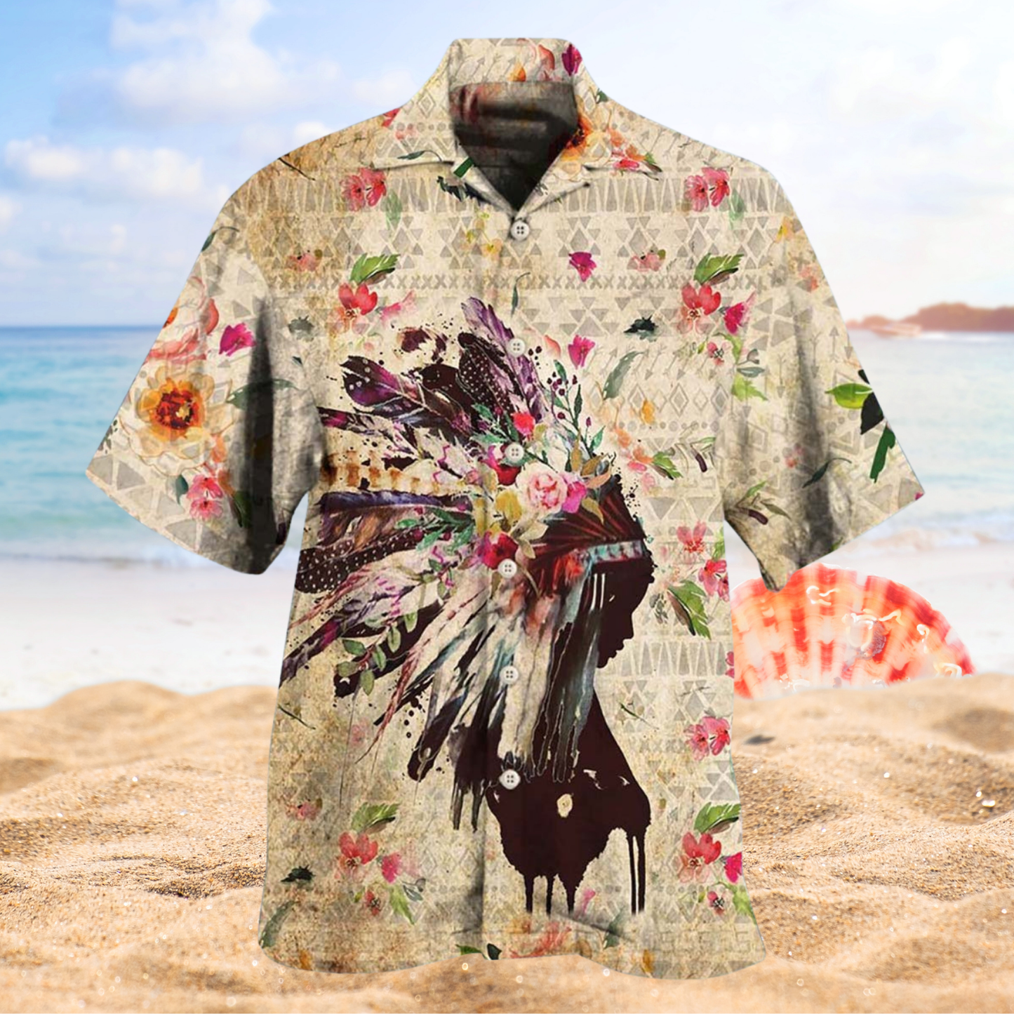 Native Girl Flowers Edition – Hawaiian Shirt