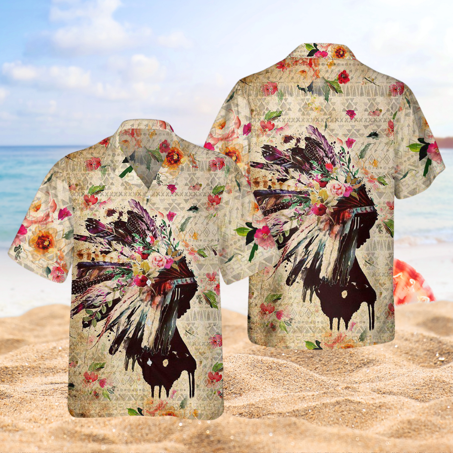 Native Girl Flowers Edition – Hawaiian Shirt