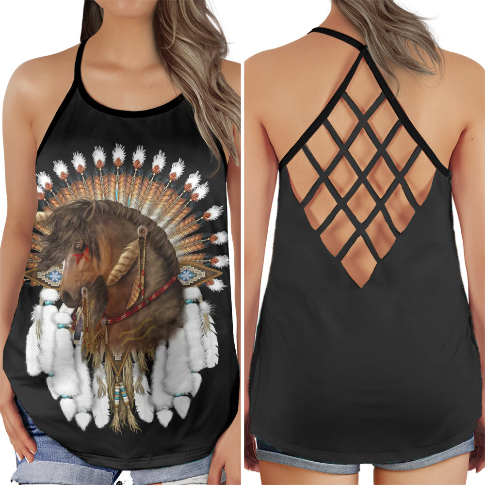 Native Horse Dream Feather Collection – Hollow Tank Top