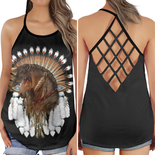 Native Horse Dream Feather Collection – Hollow Tank Top