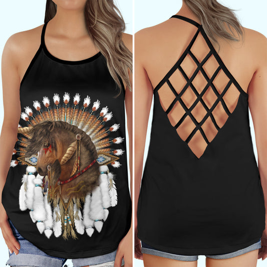 Horse Dream Black – Hollow Tank Top