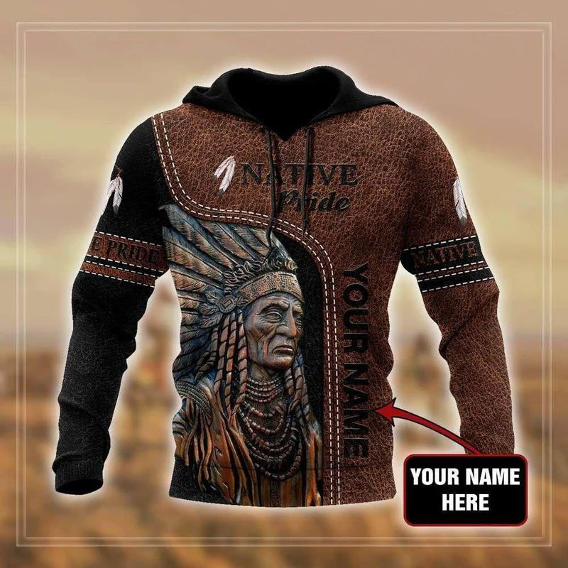 Native Inspired Pride Custom Name Art - 3D Hoodie