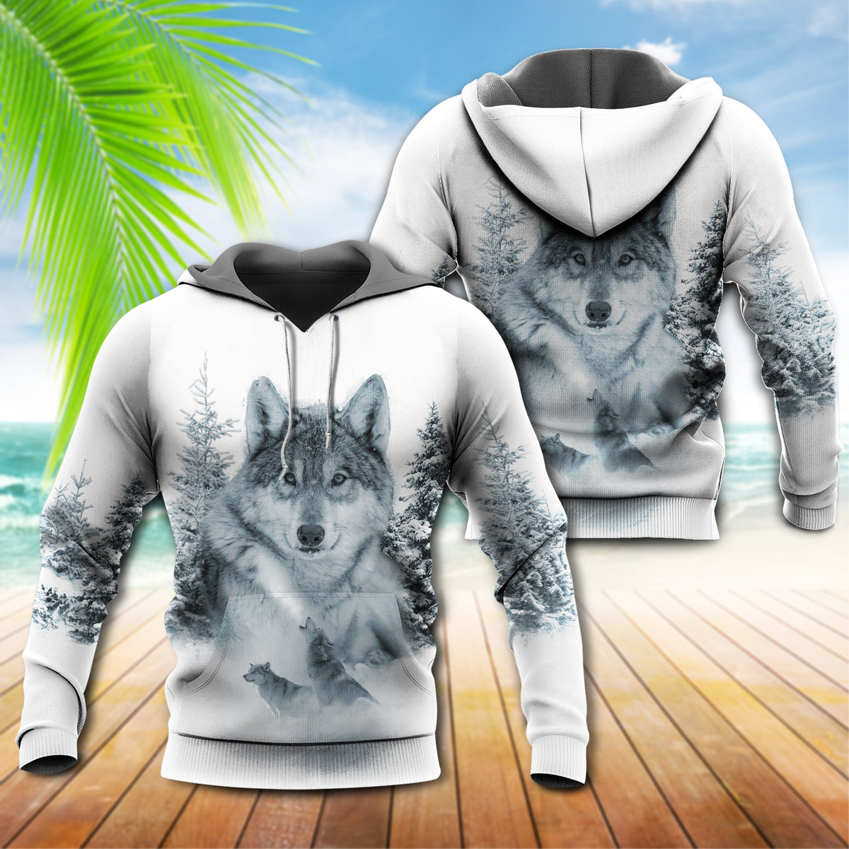 Native Culture Wolf Snow Art - 3D Hoodie