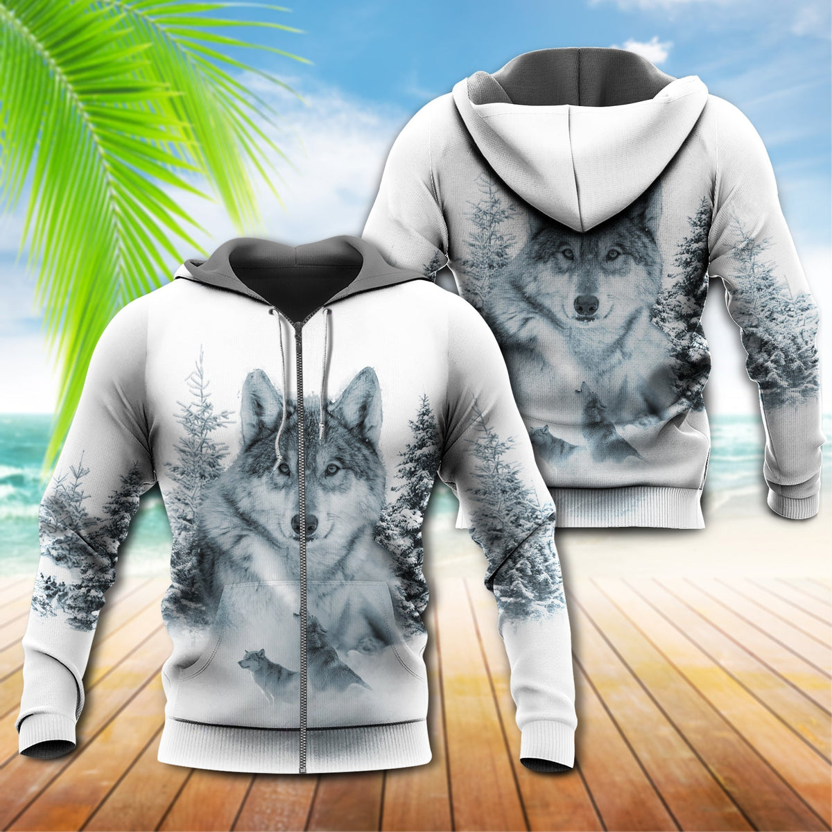 Native Culture Wolf Snow Art - 3D Hoodie