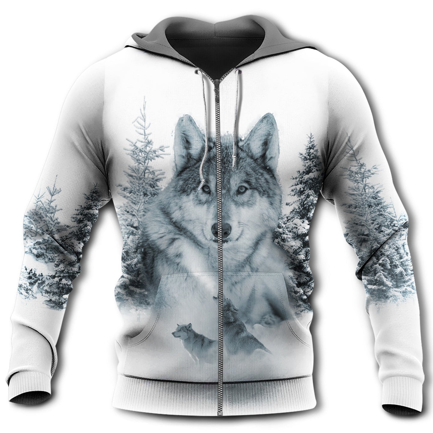 Native Culture Wolf Snow Art - 3D Hoodie
