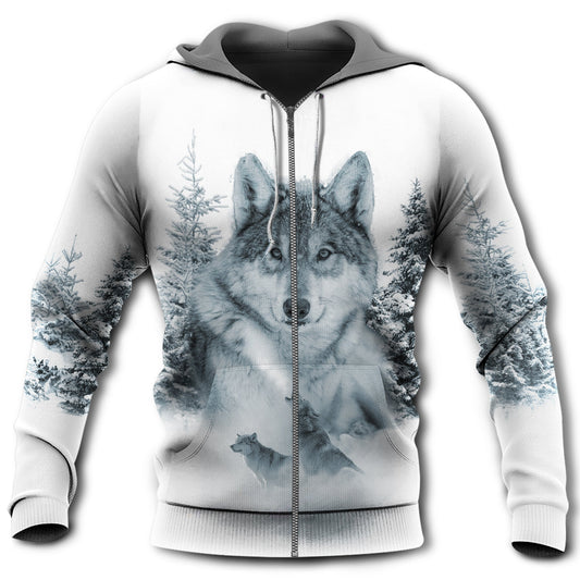 Native Culture Wolf Snow Art - 3D Hoodie