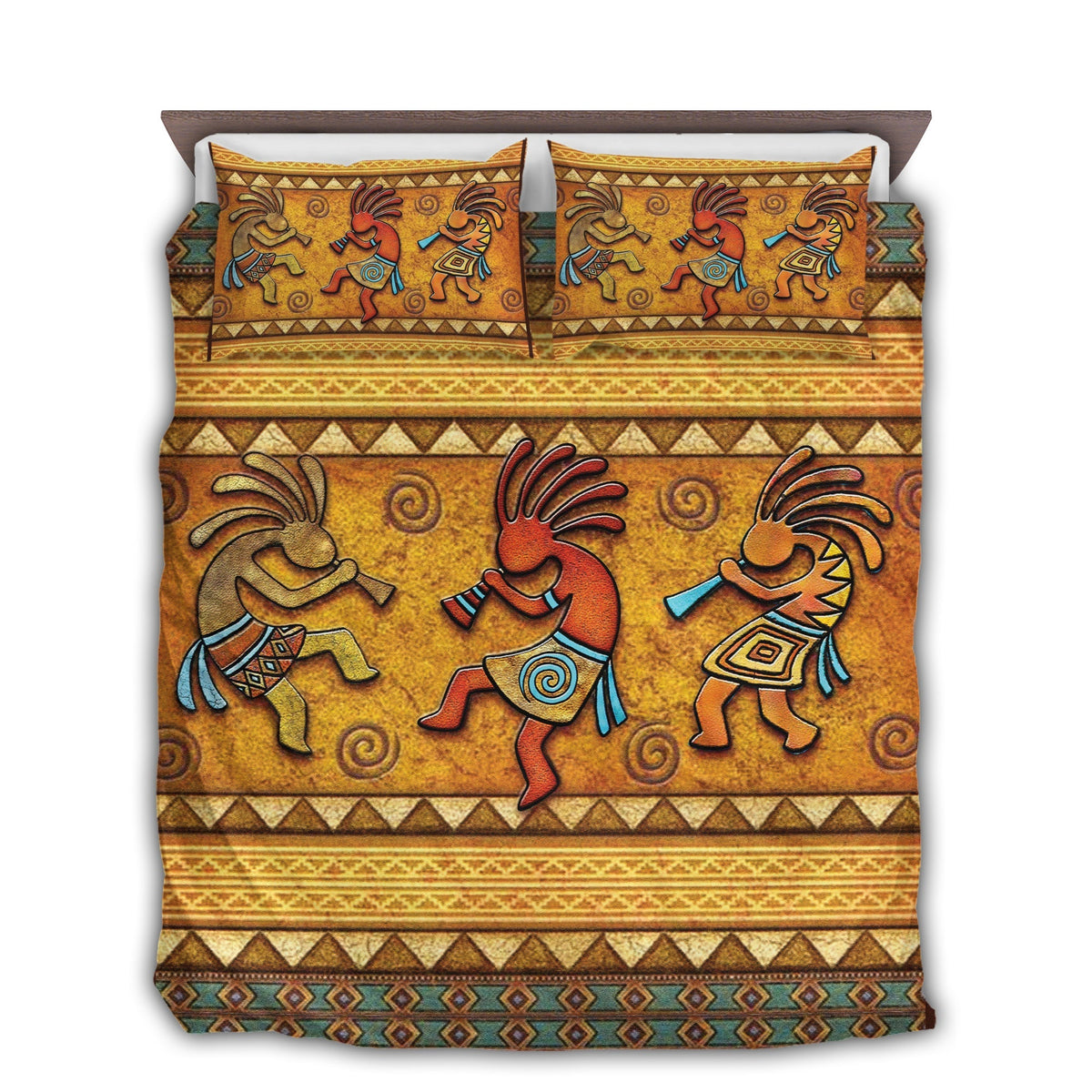 Native American Sign Yellow Bedding Cover For Southwestern Bedroom Decor