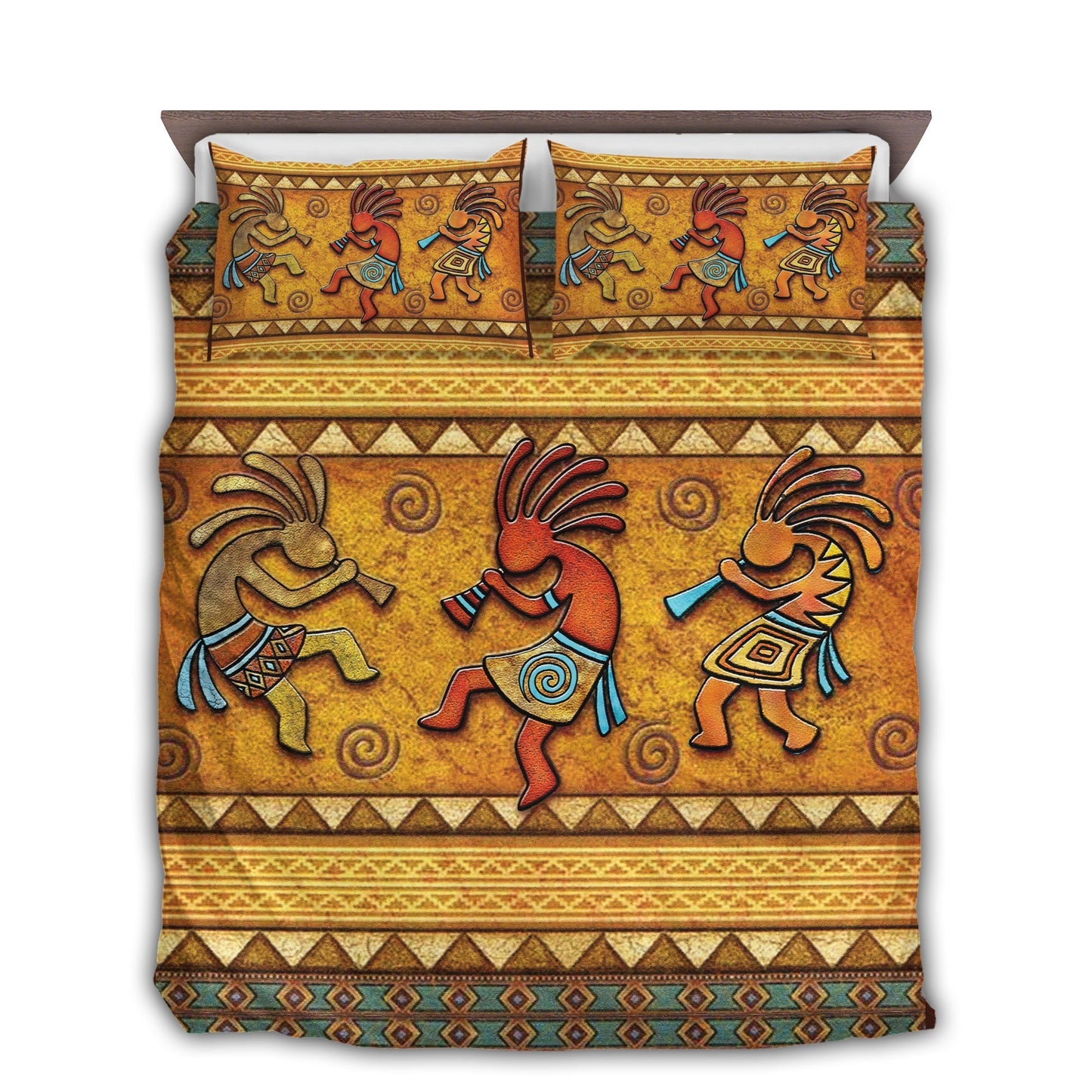 Native American Sign Yellow Bedding Cover For Southwestern Bedroom Decor