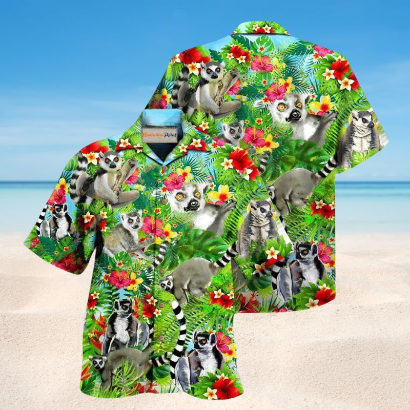 Lemur Tropical Flower Edition – Hawaiian Shirt