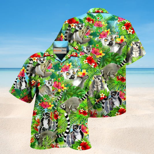 Lemur Tropical Flower Edition – Hawaiian Shirt