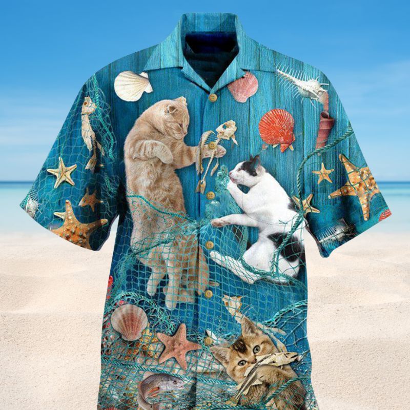 Lazy Cat On The Beach Edition – Hawaiian Shirt