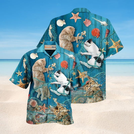 Lazy Cat On The Beach Edition – Hawaiian Shirt